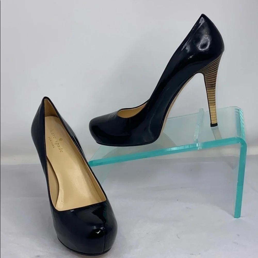 Kate Spade New York Sz 9.5 Patent Black Pumps
